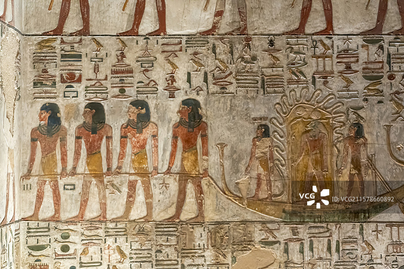 古埃及卢克索帝王谷塞提一世陵墓图片素材