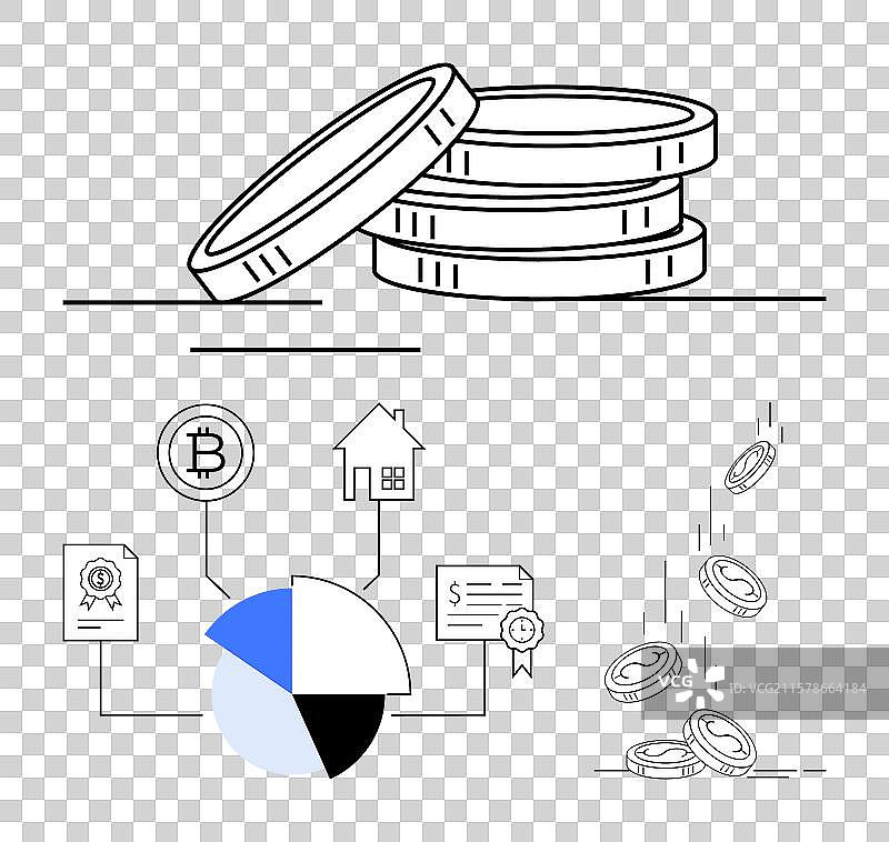 通过加密货币投资实现财务增长图片素材