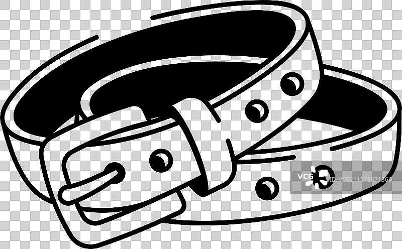 手绘风格的皮带图标图片素材