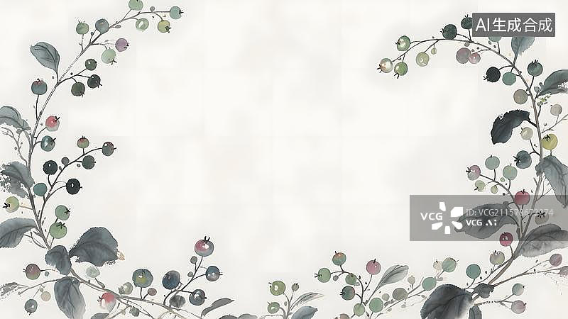 【AI数字艺术】水墨画环绕图片素材