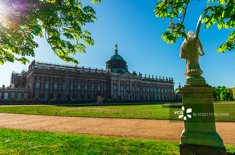 德国波茨坦无忧宫及其后花园图片素材