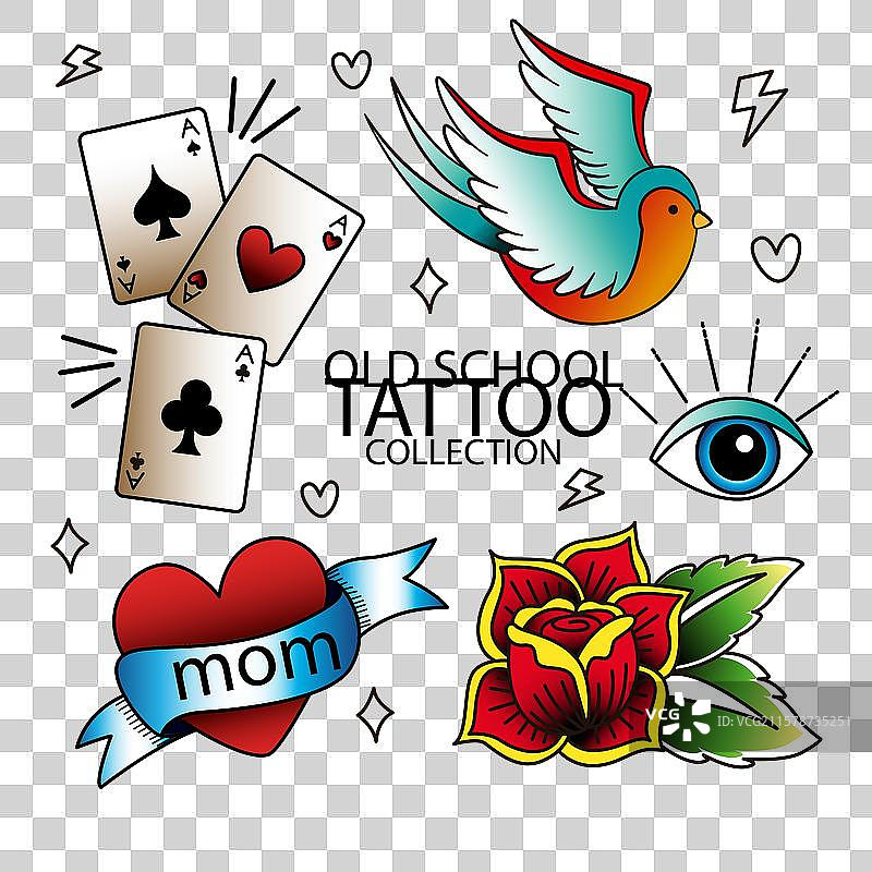 复古纹身收藏图片素材