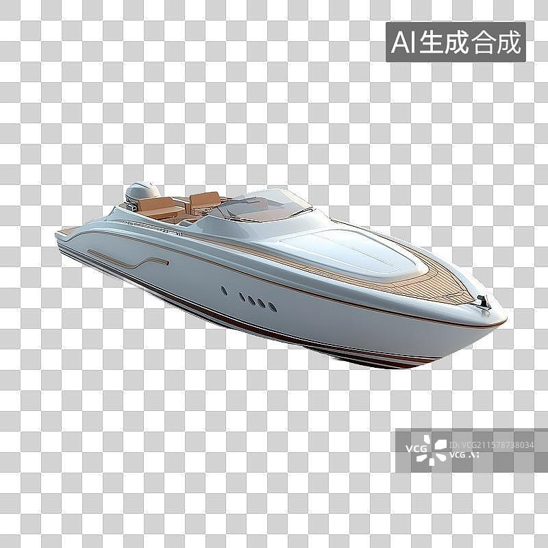 【AI数字艺术】现代豪华游艇侧面视图图片素材