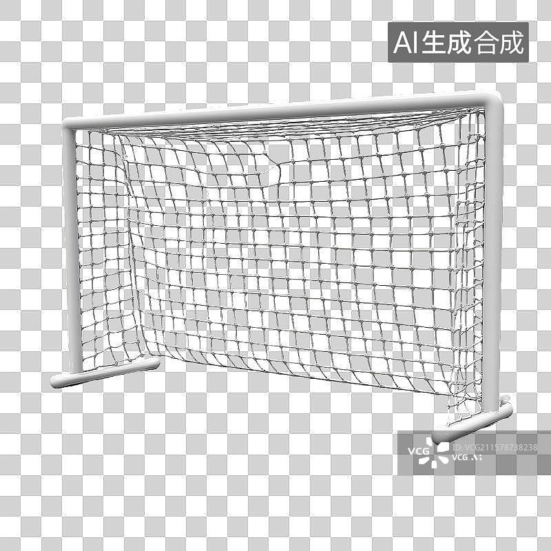 【AI数字艺术】足球门框与网的正面视图图片素材