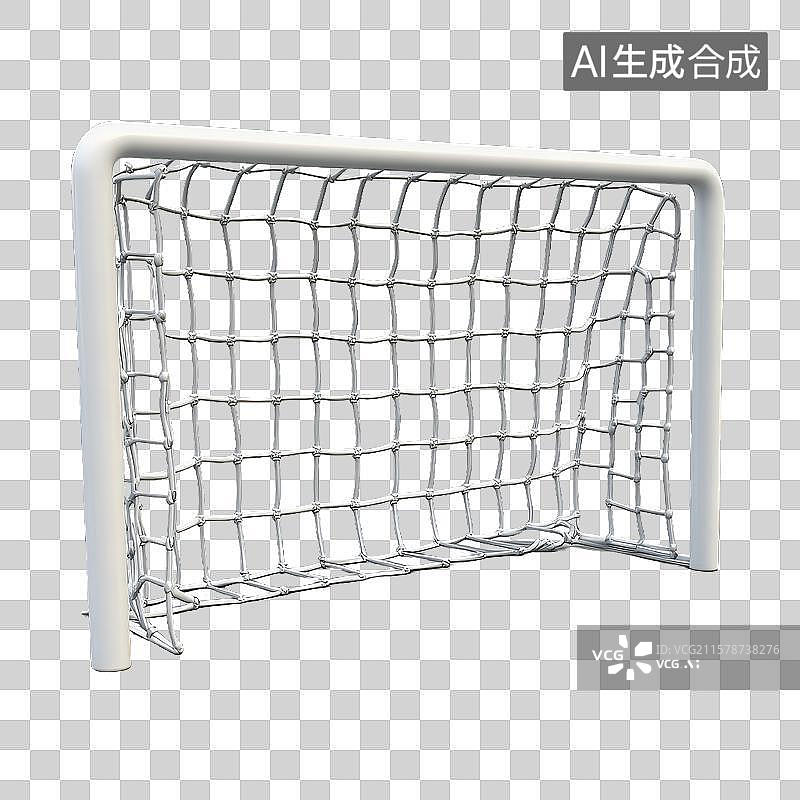 【AI数字艺术】白色足球门框与网图片素材