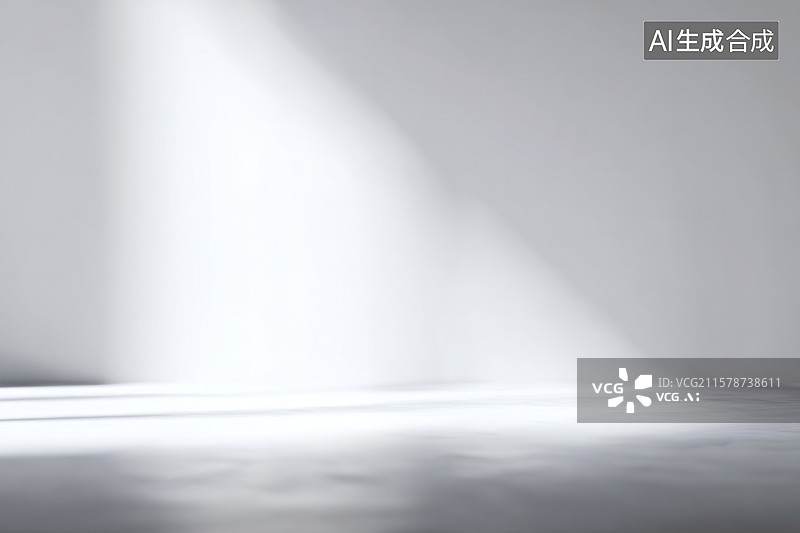 【AI数字艺术】光束照射的空旷摄影棚图片素材