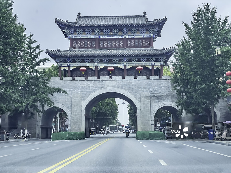 河南社旗县赊店古镇古城楼图片素材