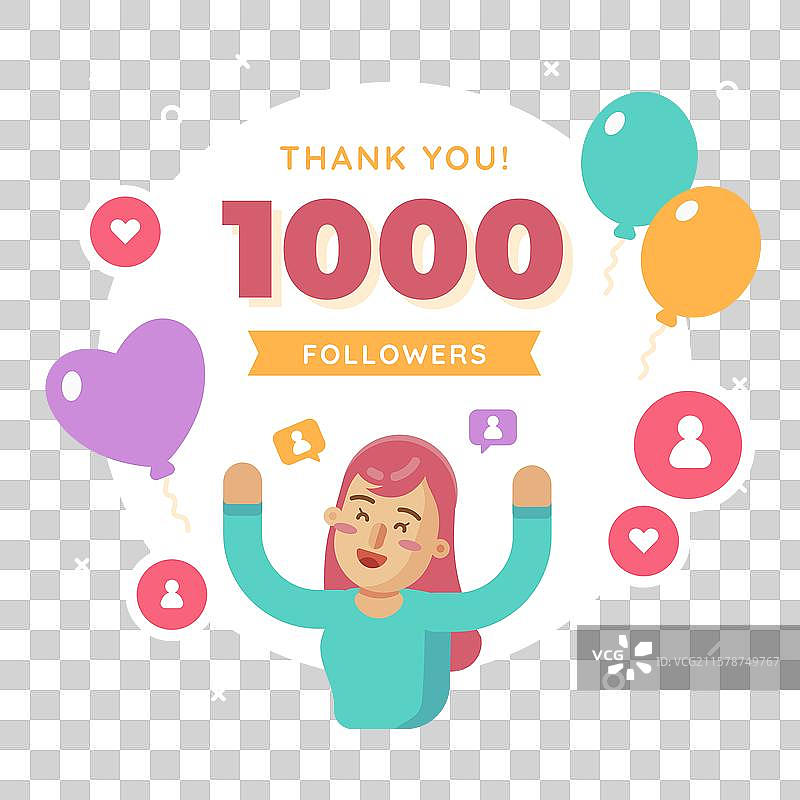 1千粉丝庆祝背景图案图片素材