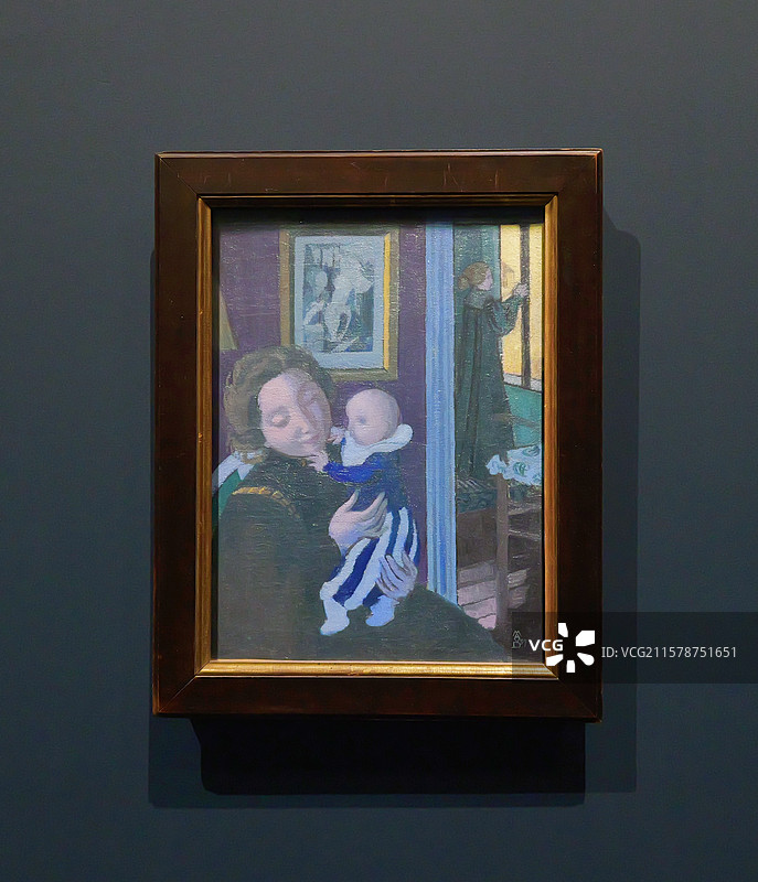 莫里斯.德尼《穿蓝裤子的孩子》图片素材