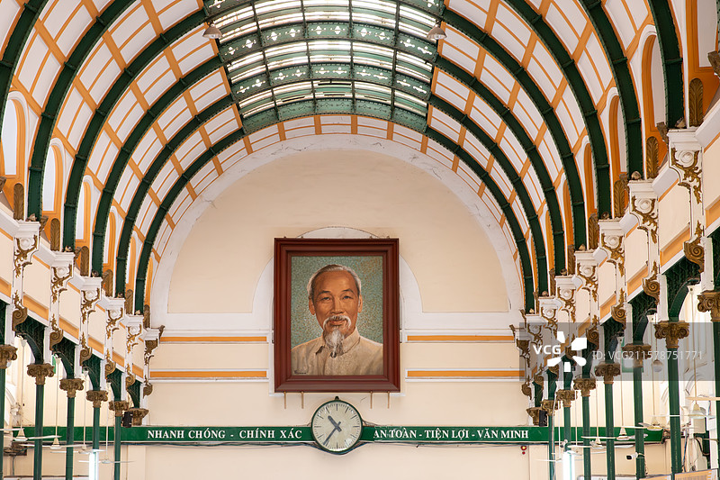 越南，胡志明市邮政局图片素材