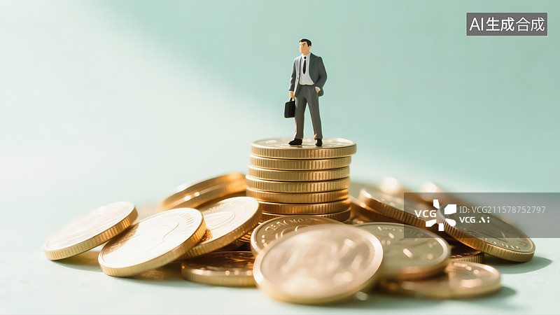 【AI数字艺术】金融投资概念插画图片素材