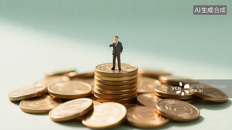 【AI数字艺术】金融投资概念插画图片素材