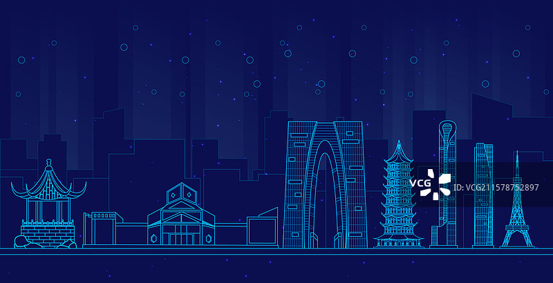 苏州科技人工智能数字化城市周年庆蓝色科技背景图片素材