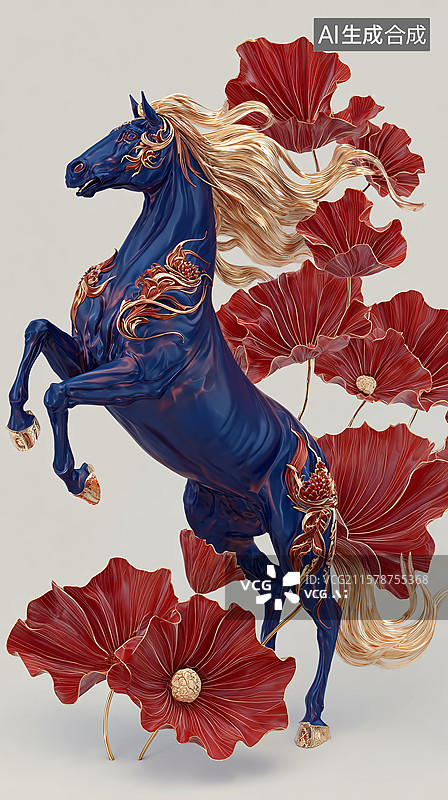 【AI数字艺术】马，2026马年，马年大吉图片素材