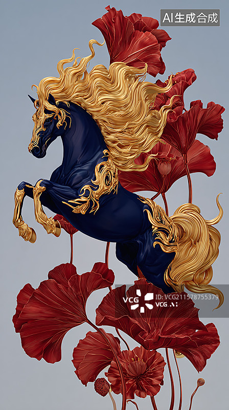 【AI数字艺术】马，2026马年，马年大吉图片素材