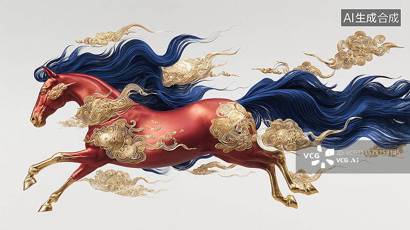 【AI数字艺术】马，2026马年，马年大吉图片素材