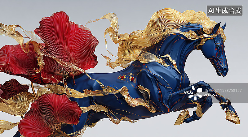 【AI数字艺术】马，2026马年，马年大吉图片素材
