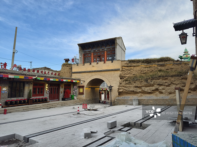 青海省湟源县丹噶尔古城建筑图片素材