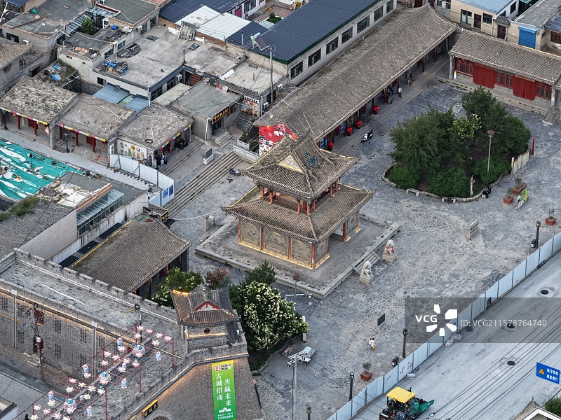 航拍青海省湟源县丹噶尔古城图片素材