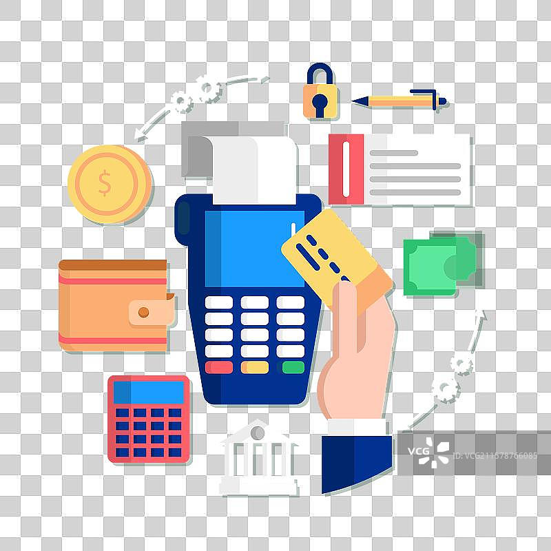 有趣的信用卡支付组合图片素材