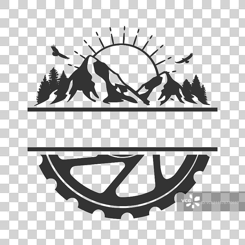 山地自行车标志剪贴画设计形状图片素材