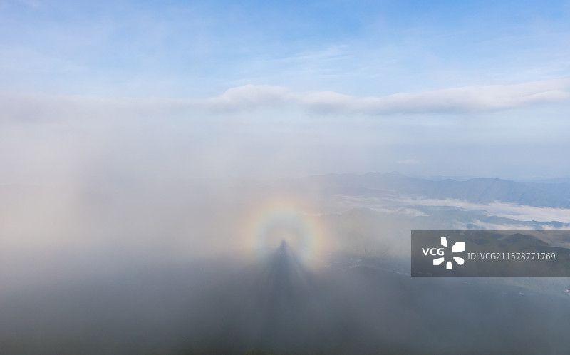 福建武夷山云海佛光图片素材