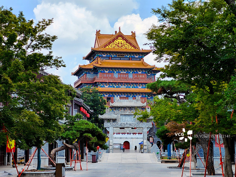 莒县莒国古城文昌阁财神庙图片素材