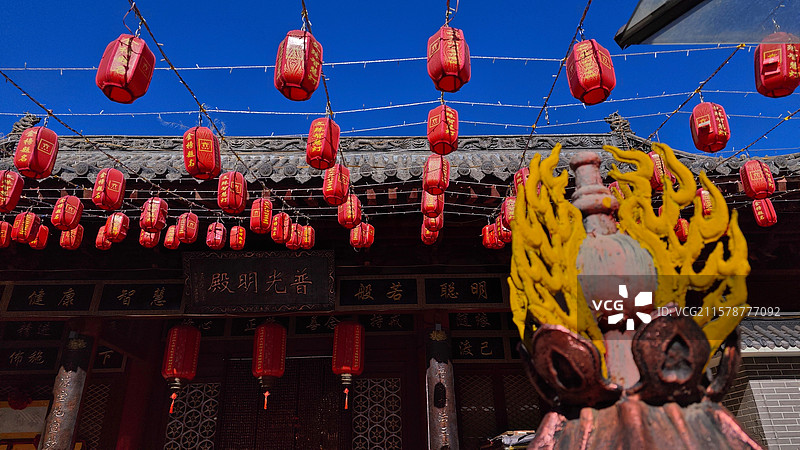 五台山光明寺，位于台怀镇光明寺村南，始建于北齐，历史悠久，建筑独特，是传承佛教文化的重要圣地。图片素材