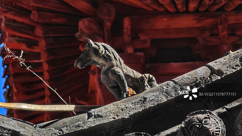 五台山光明寺，位于台怀镇光明寺村南，始建于北齐，历史悠久，建筑独特，是传承佛教文化的重要圣地。图片素材