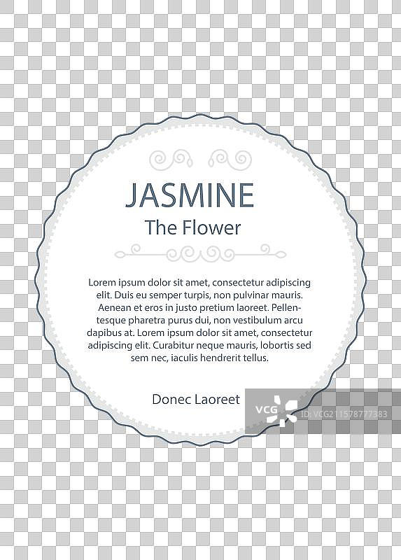 带有茉莉花的精美装饰卡片图片素材