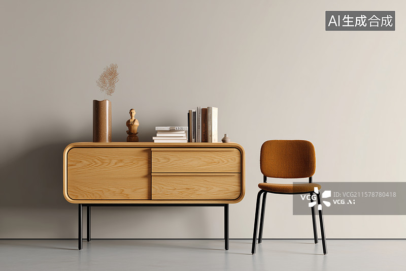 【AI数字艺术】简约风格的柜子图片素材