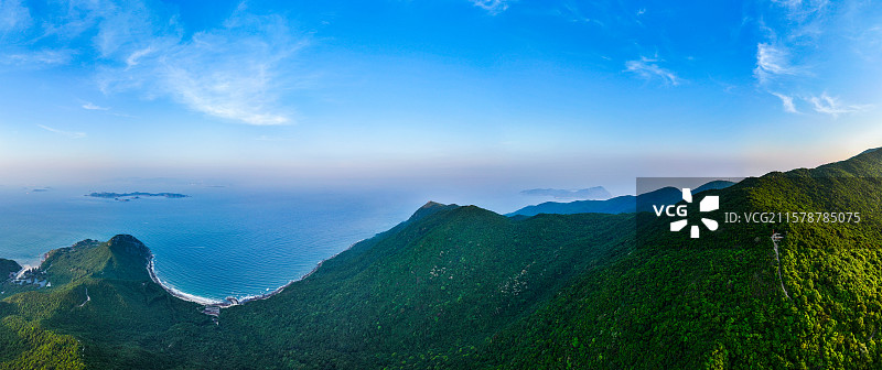 深圳大鹏半岛山海景观全景 大全景照片图片素材