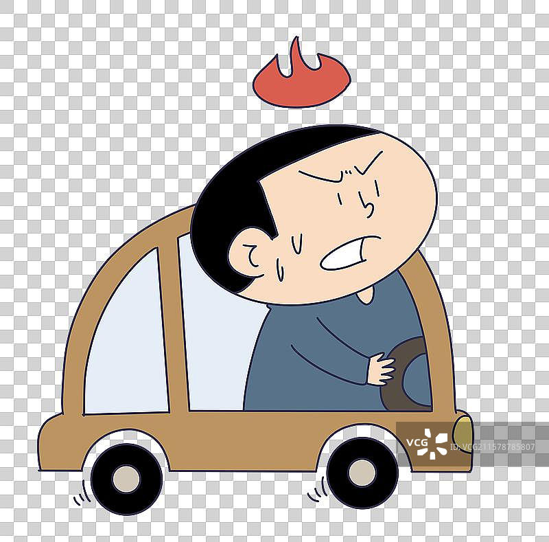 生气司机，路怒症司机图片素材