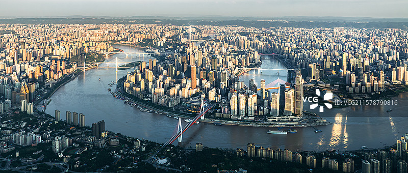 鸟瞰新重庆图片素材