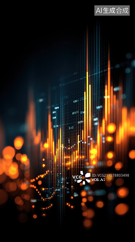 【AI数字艺术】动态数据流光效果图片素材