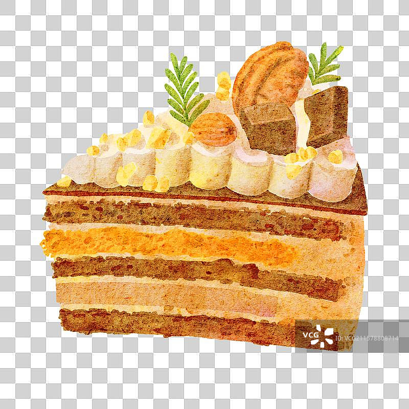 坚果巧克力肉松切块蛋糕图片素材