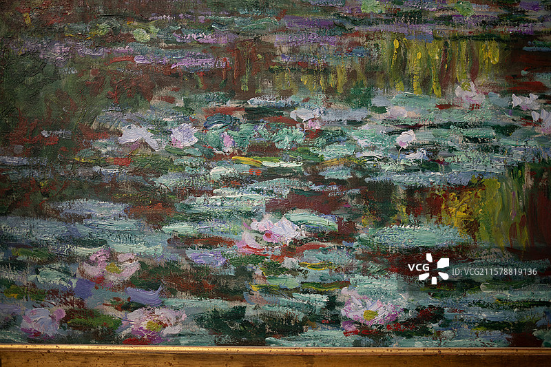 芝加哥艺术博物馆藏法国克劳德莫奈1900年布画油画睡莲池图片素材