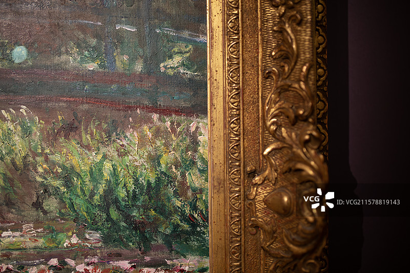 芝加哥艺术博物馆藏法国克劳德莫奈1900年布画油画睡莲池图片素材