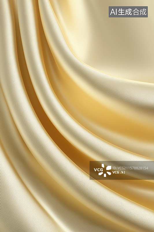 【AI数字艺术】金色丝绸纺织品图片素材