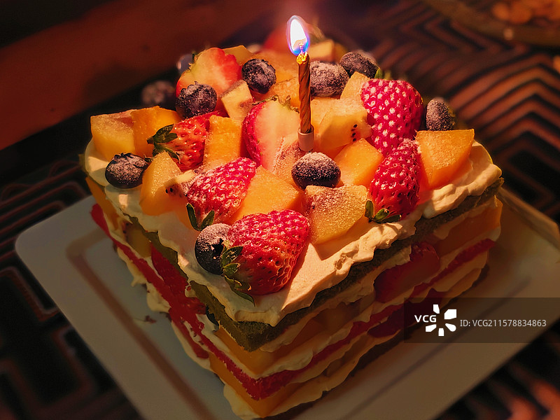 千层水果蛋糕图片素材