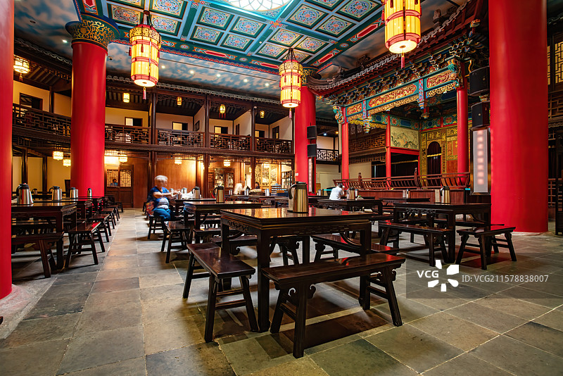 传统中餐厅内景图片素材