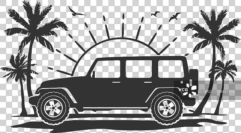 越野海滩剪贴画设计图片素材