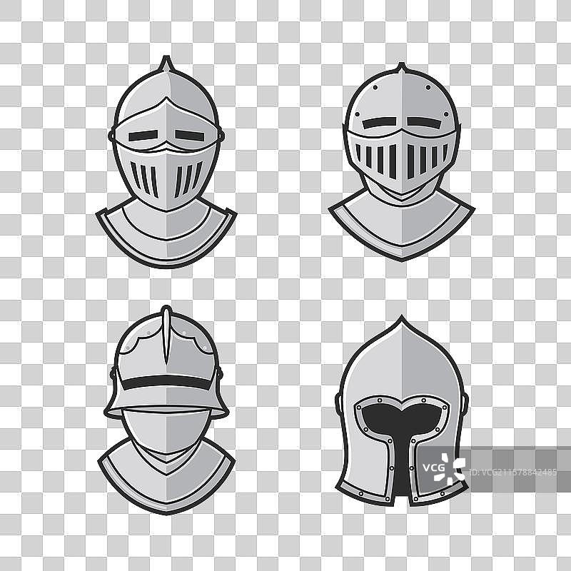 手绘盔甲套装图片素材