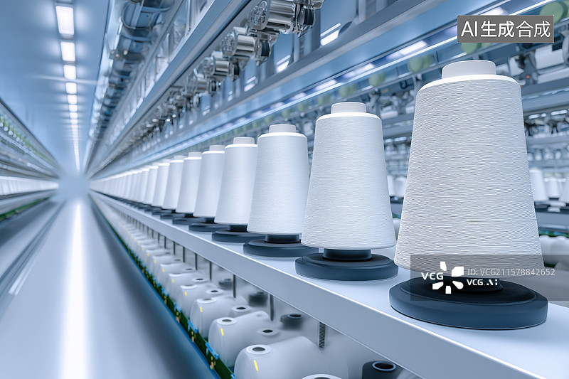 【AI数字艺术】纺织工厂图片素材