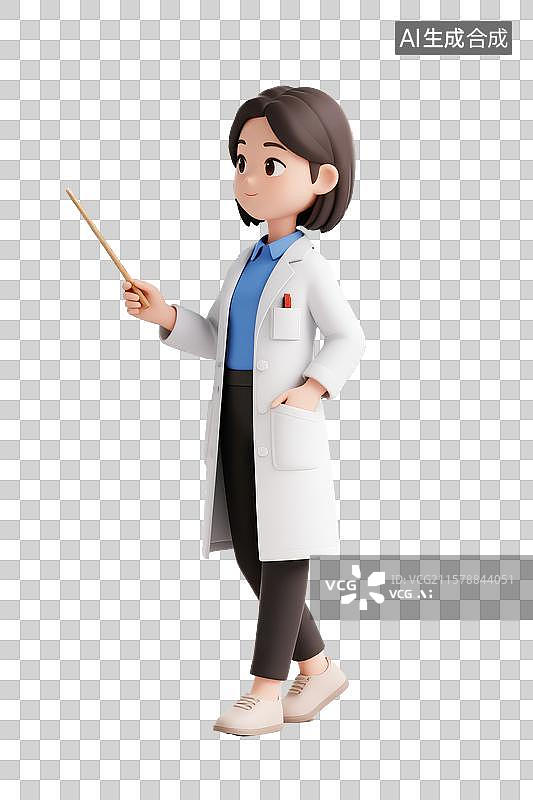 【AI数字艺术】女医生宣传讲解分享，3D免抠元素图片素材