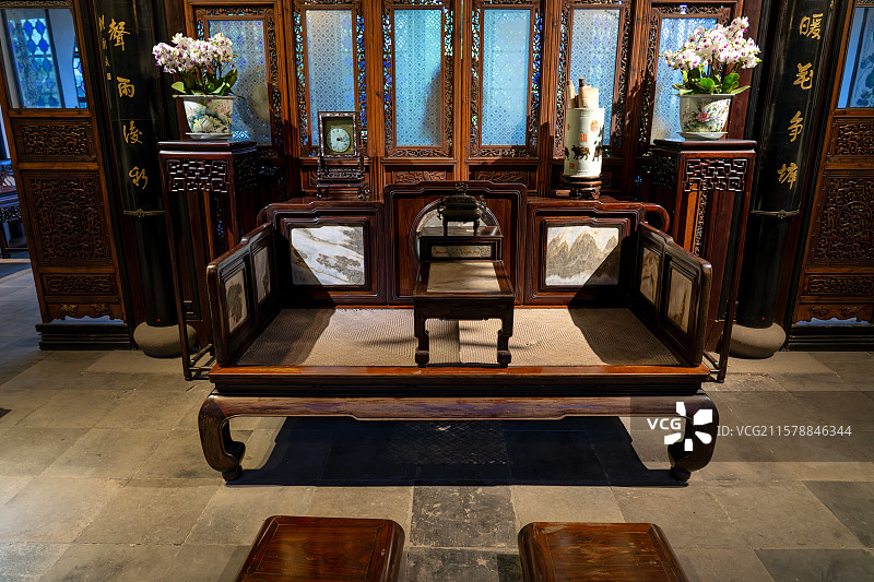 江苏苏州园林拙政园古典室内图片素材