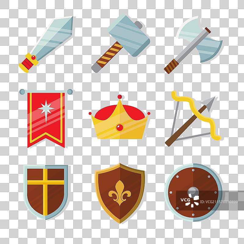 平面设计中的中世纪元素图片素材