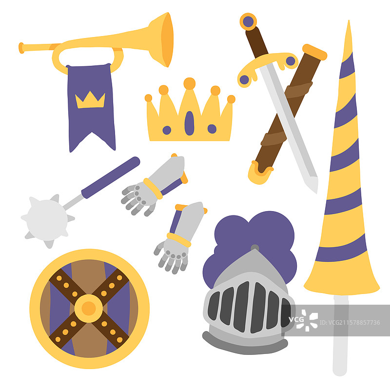 可爱风格的王者元素图片素材