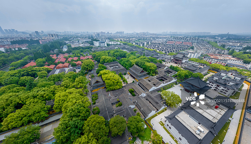 江苏苏州西园戒幢律寺航拍图片素材