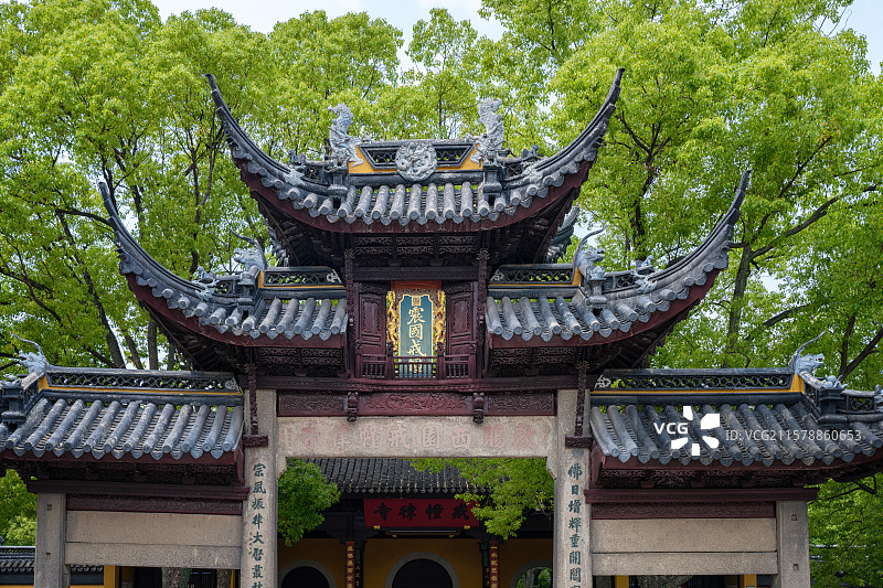 江苏苏州西园戒幢律寺牌坊图片素材